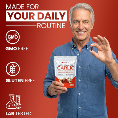 Resilia Odorless Aged Garlic Softgels