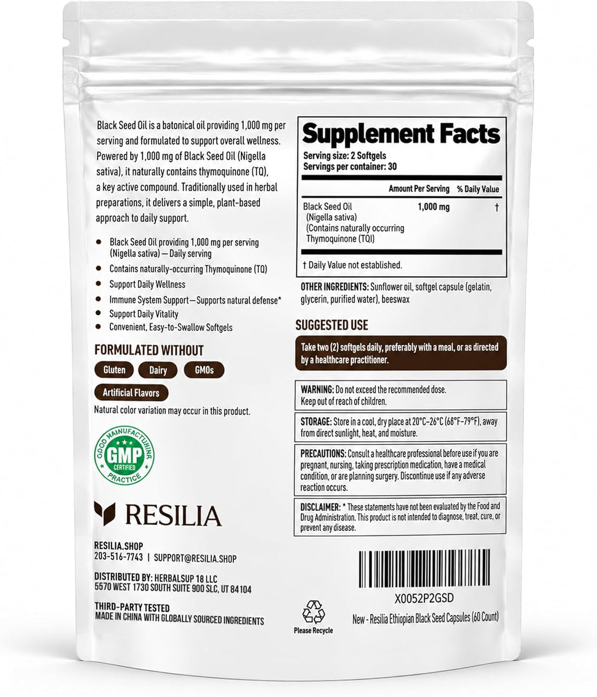 Resilia Ethiopian Black Seed
